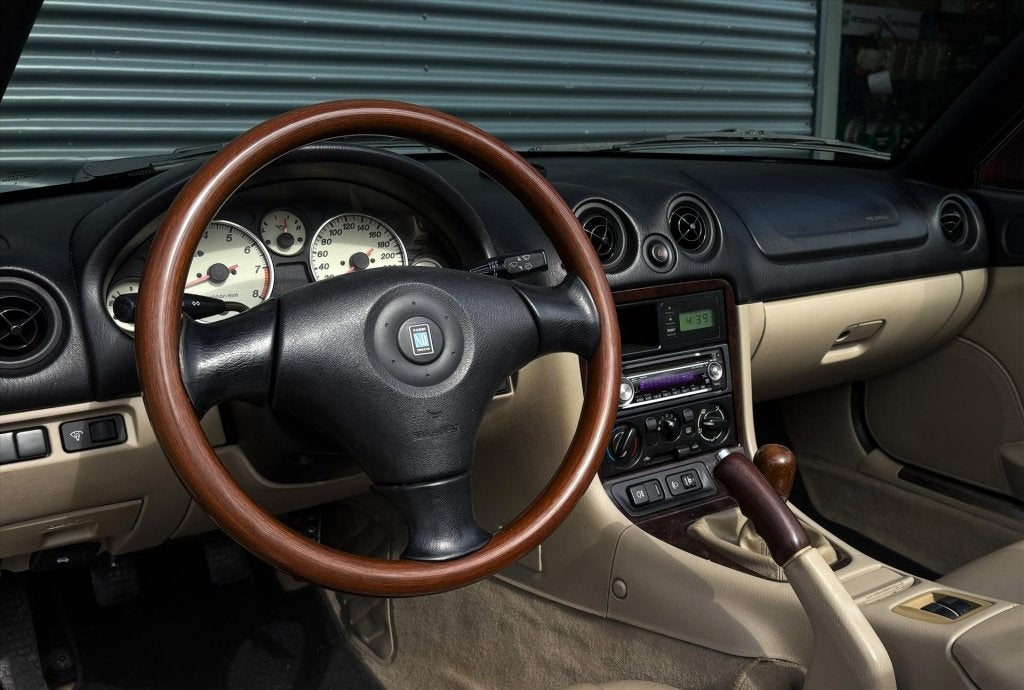 Mazda MX5 1.6i 110PK, Auto's, Beige, Cabriolet, Leder, Bedrijf