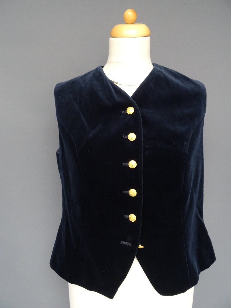 PRIDE maat 44, fluwelen giletvest., Blauw, Maat 42/44 (L), PRIDE, Ophalen of Verzenden