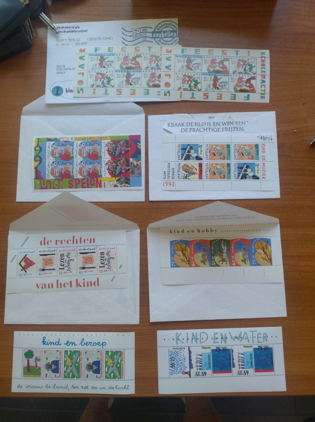Kinderpostzegels Nederland 1987-1992 en 1998, Ophalen of Verzenden