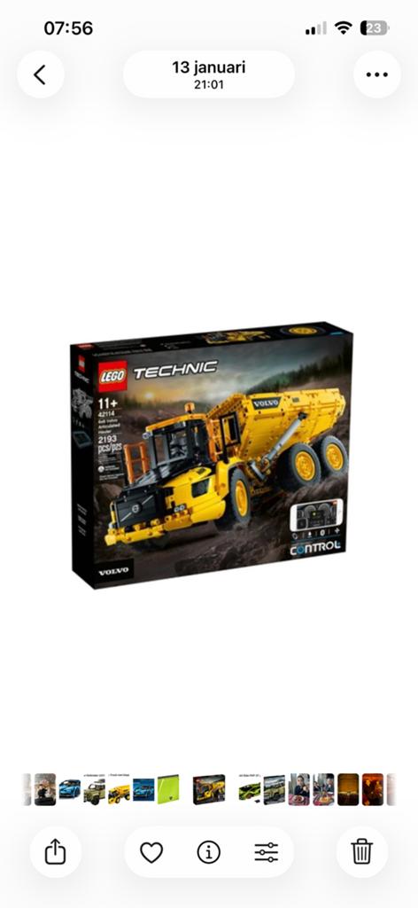 Lego Volvo truck:42114, Ophalen