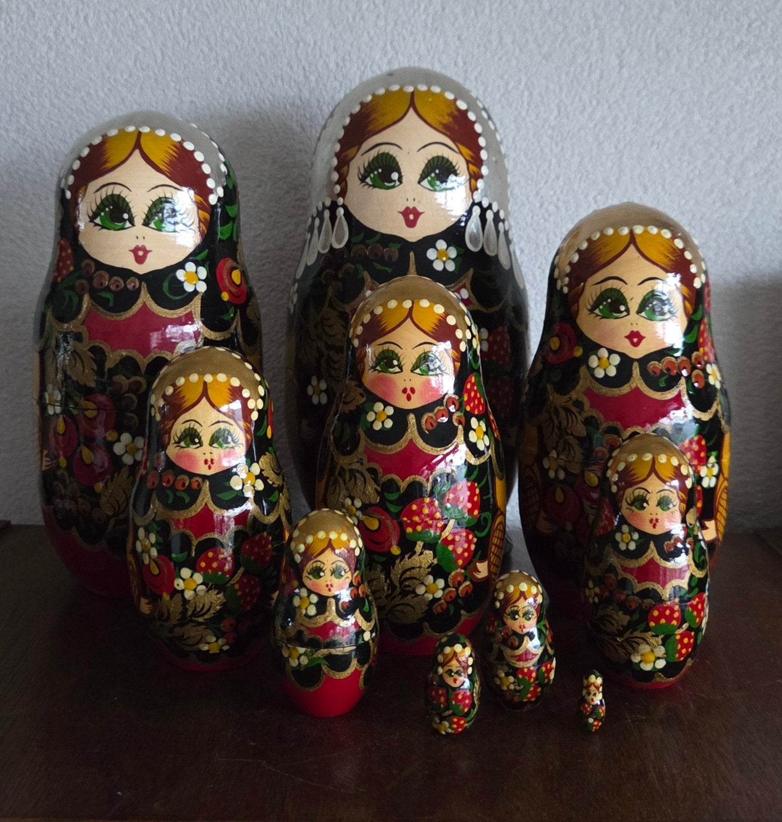Prachtige XL 10-delige Russische Matroesjka set (1994), Ophalen of Verzenden