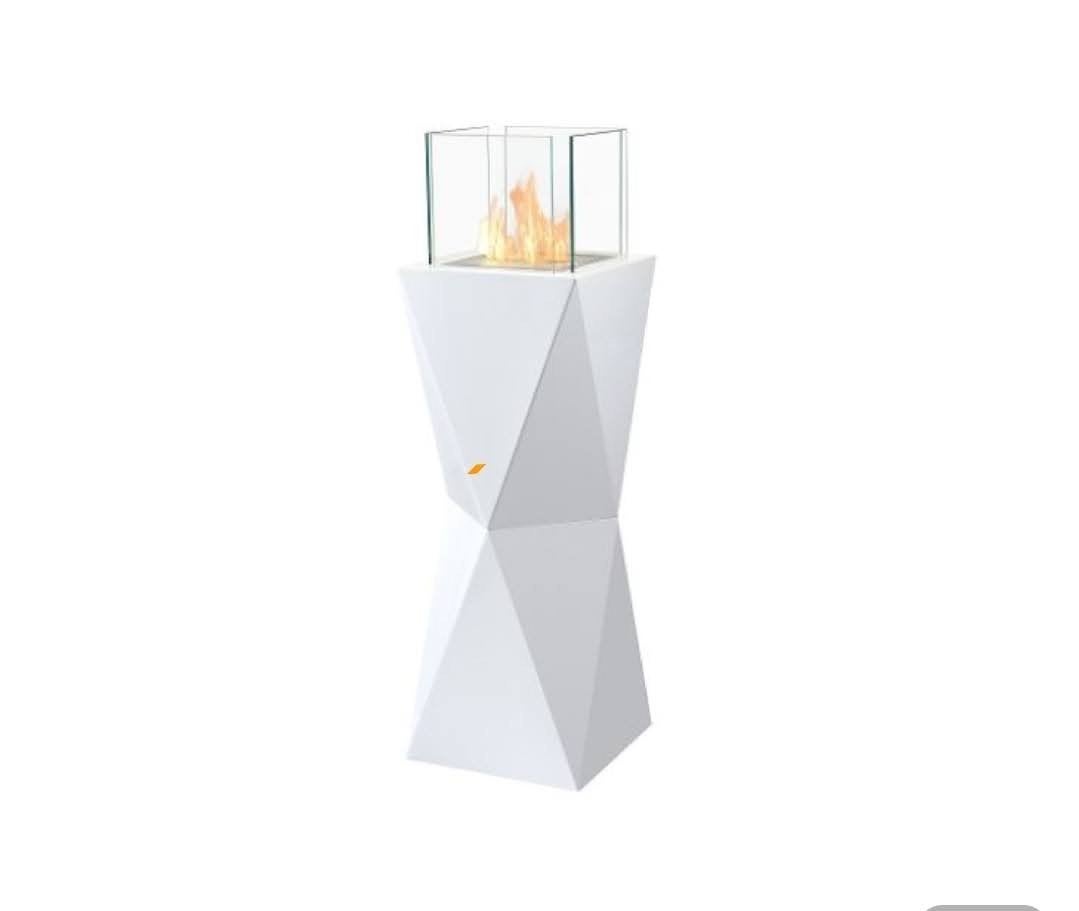 Bio ethanol sfeerhaard, wit, 152x45x45cm, Ophalen