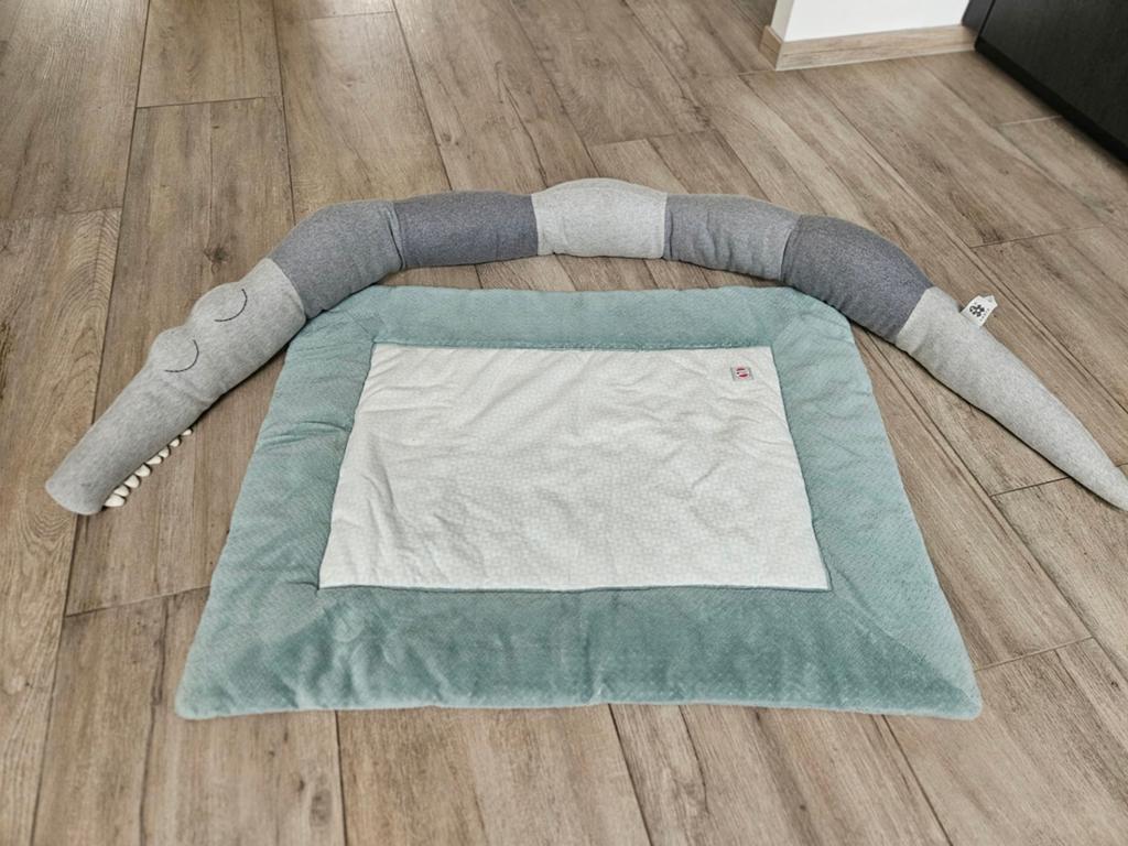 Sebra Sleepy Croc knuffel krokodil + Lodger boxkleed, Ophalen, Zo goed als nieuw, Overige typen