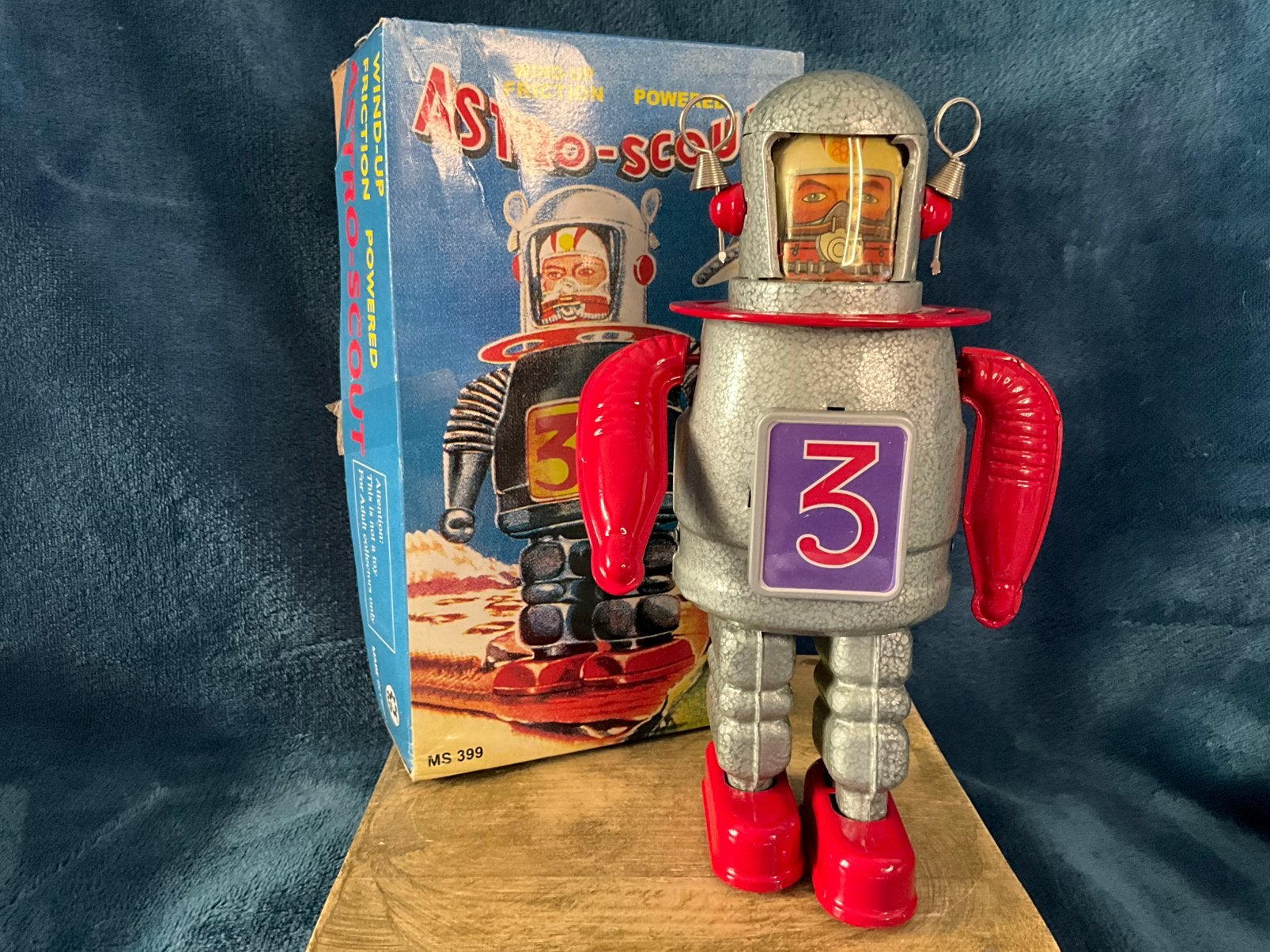 Astro scout robot van blik onbespeeld in doos, Ophalen of Verzenden