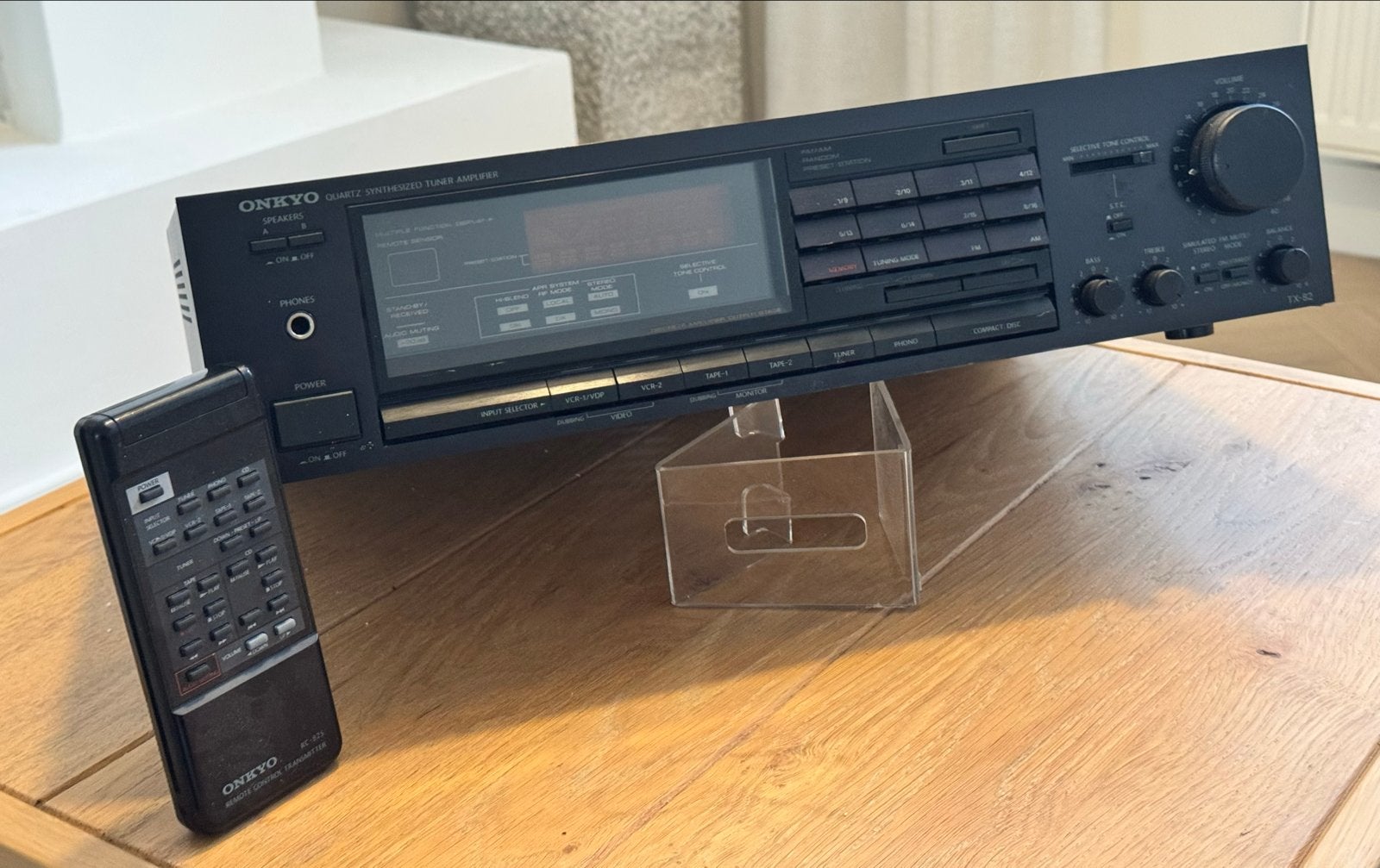 Onkyo TX-82 Vintage Tuner Versterker + Afstandsbediening, Ophalen of Verzenden, Gebruikt, Stereo, Onkyo