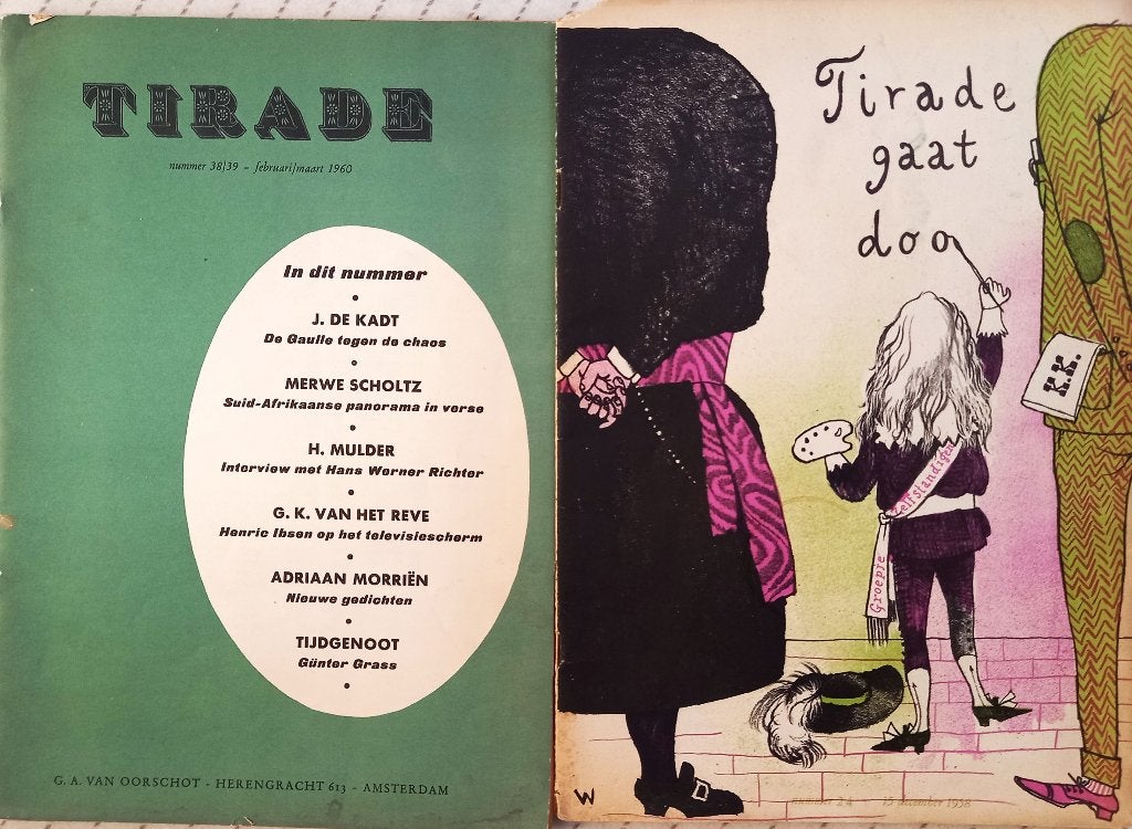 TIRADE  Literair Tijdschrift eind jaren `50, Ophalen of Verzenden, 1940 tot 1960, Nederland, Tijdschrift