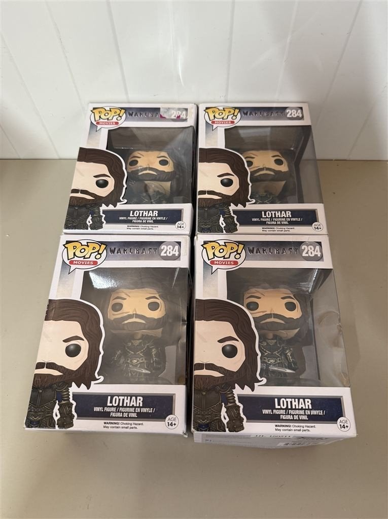 Funko pop - Warcraft - Lothar - 284 - vier stuks beschikbaar, Ophalen of Verzenden, Zo goed als nieuw