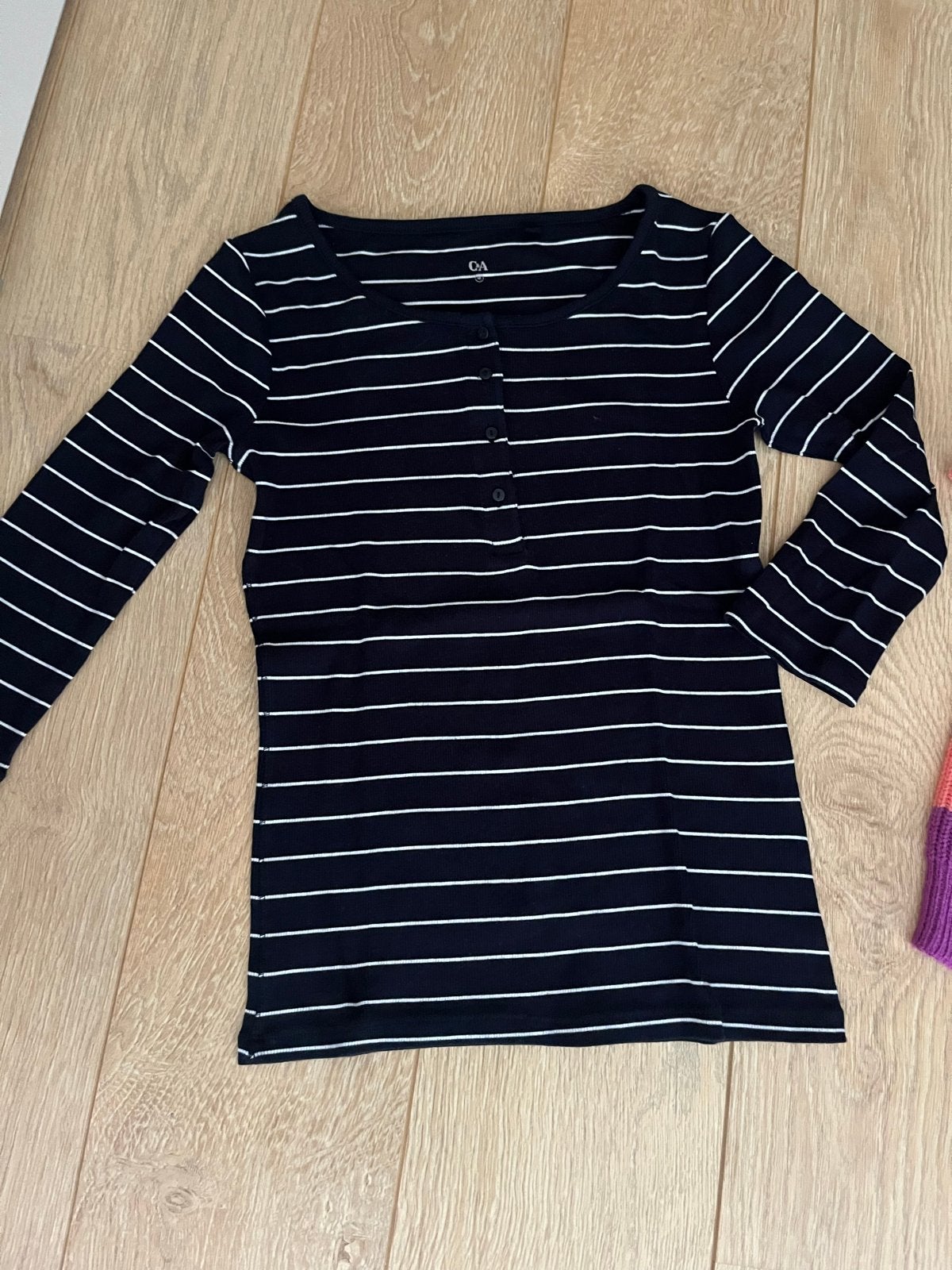 C&A gestreept shirt met drie kwart mouw, Kleding | Dames, T-shirts, Blauw, Zo goed als nieuw, Lange mouw, Ophalen