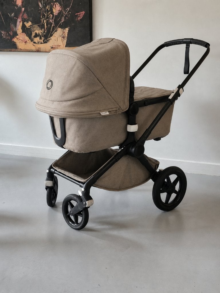 Limited Edition Taupe Bugaboo Fox 2 + extras, Gebruikt, Bugaboo, Verstelbare duwstang, Ophalen