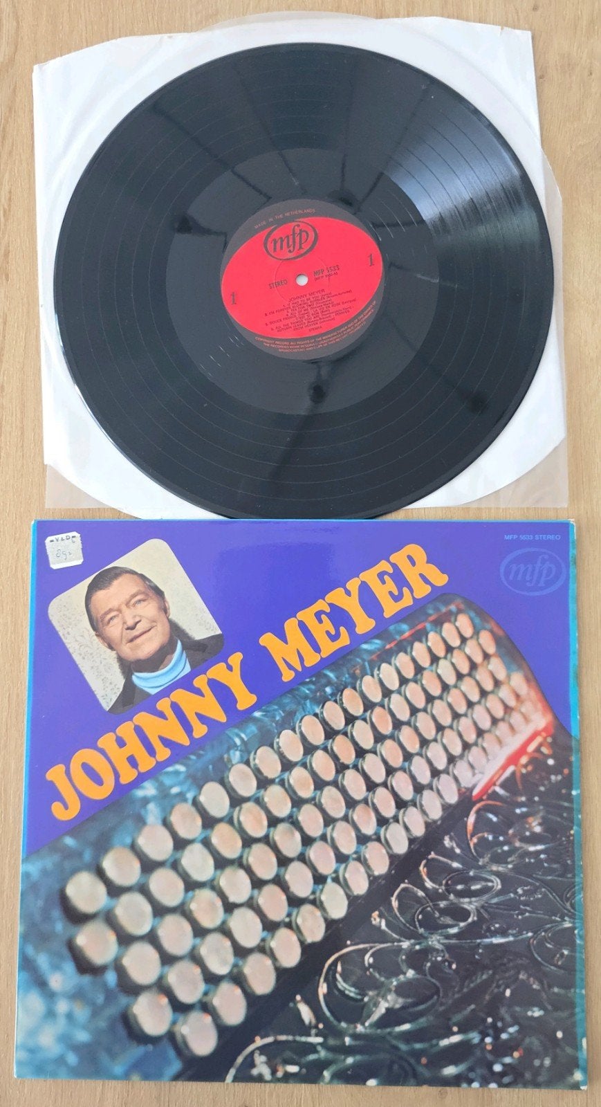 Johnny Meyer - Accordeon LP (Pop, Folk), LP, Gebruikt, Pop, Ophalen of Verzenden