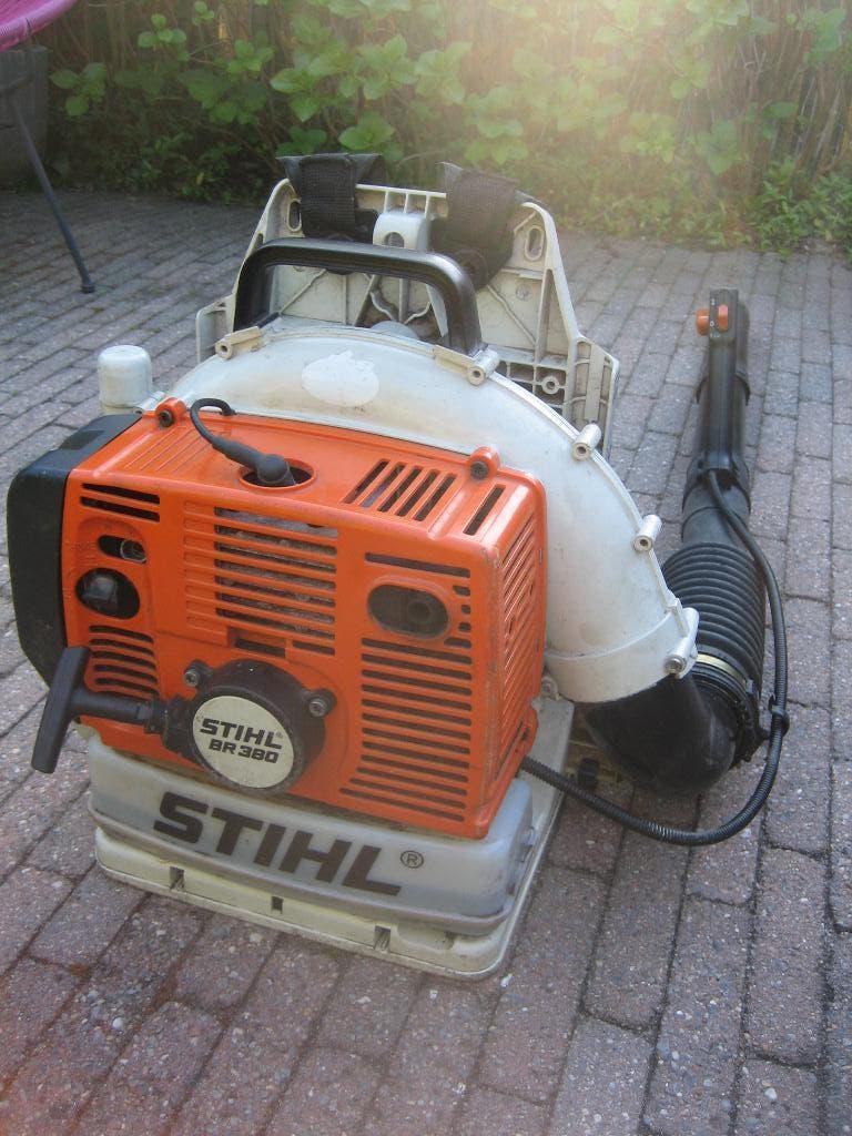 Stihl BR380 Bladblazer Ruggedragen Benzine, Ophalen, Benzine, Gebruikt, Ruggedragen