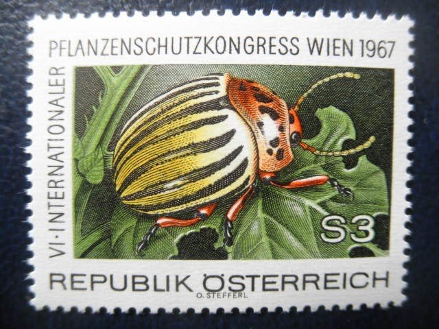 Postzegels Oostenrijk 1967 insecten kever - cw 0,70 postfris, Ophalen of Verzenden, Postfris