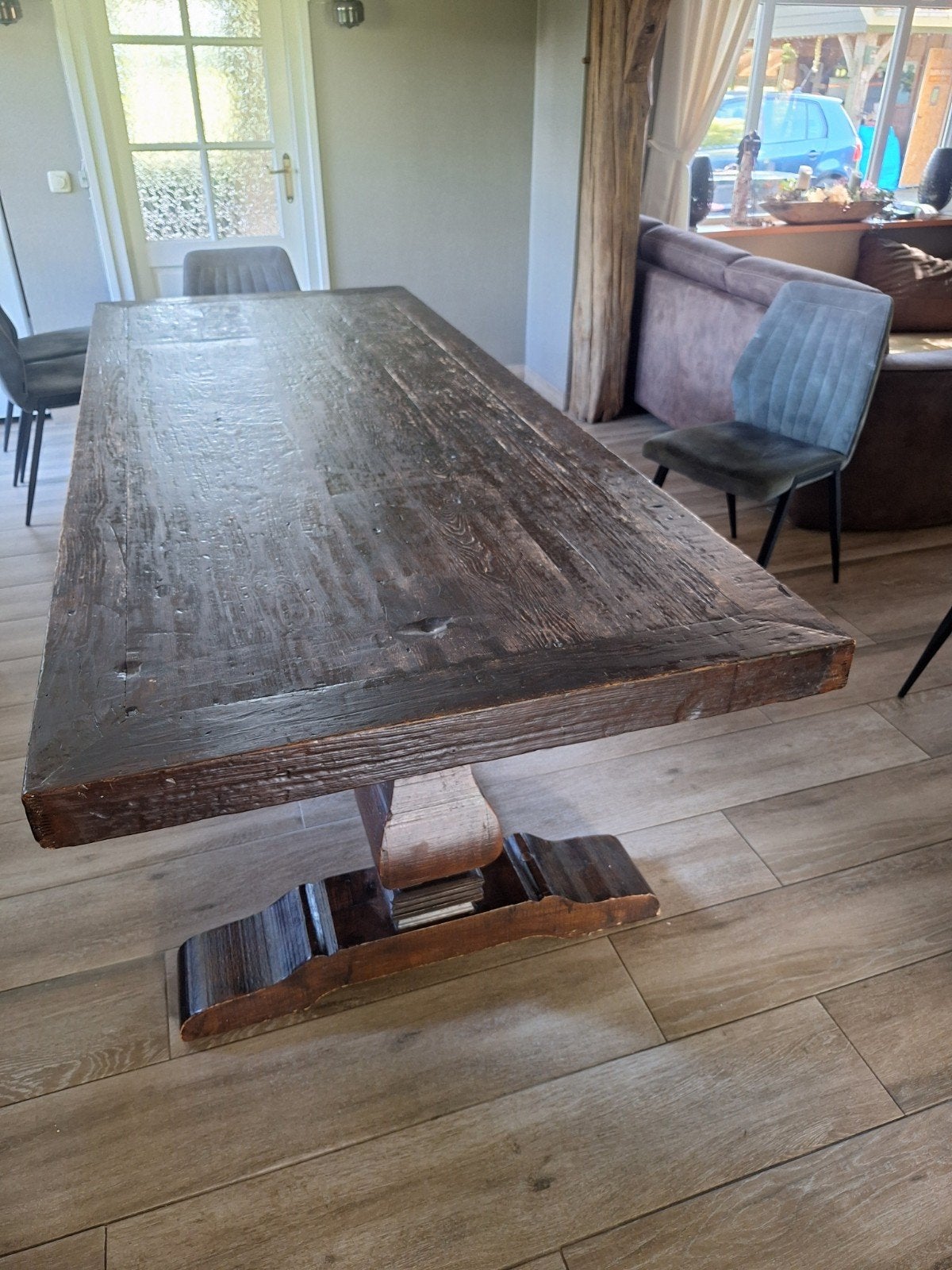 Kloostertafel - 240x100x80 cm, Ophalen, Rechthoekig, 200 cm of meer, 50 tot 100 cm