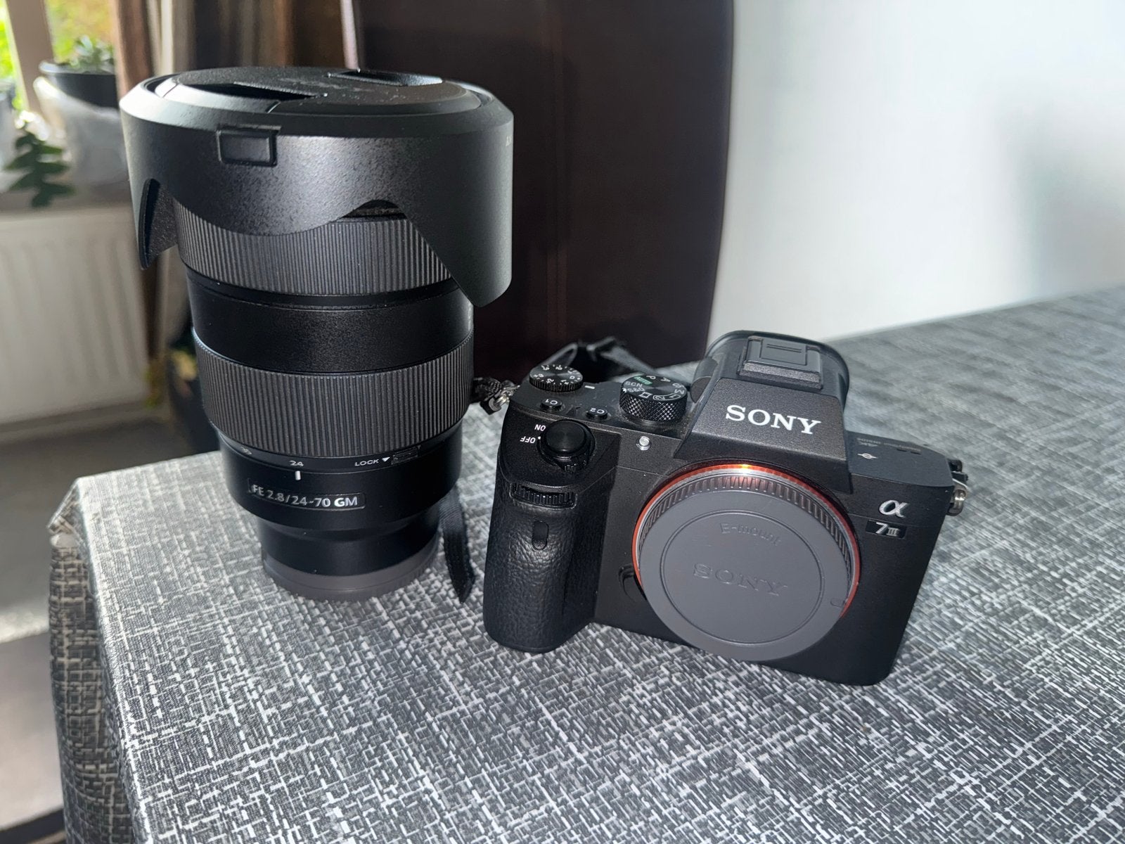 Sony A7 III met Sony FE 24-70mm f/2.8 GM lens, Beeldstabilisatie, Ophalen of Verzenden, Zo goed als nieuw, Sony