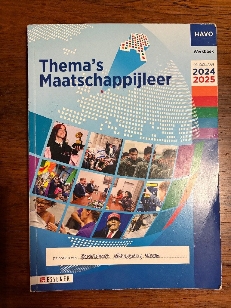 Thema's maatschappijleer HAVO werkboek; 9789402084566, Ophalen of Verzenden, Zo goed als nieuw, HAVO, Maatschappijleer