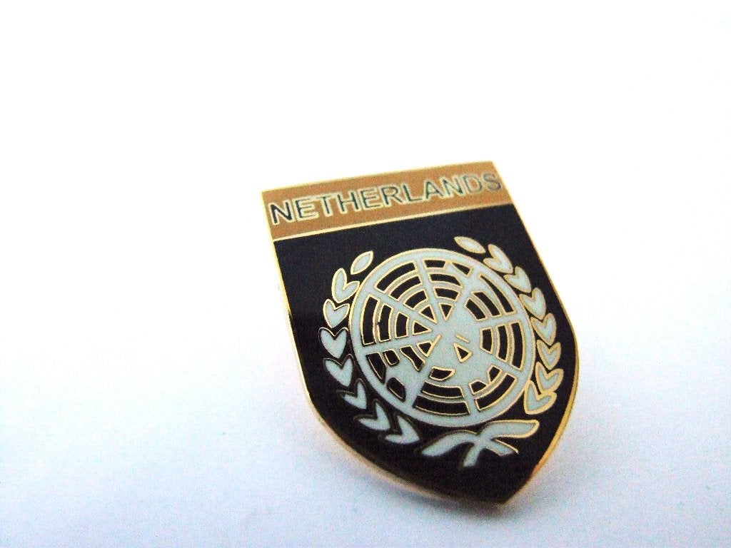 Embleem,Pin,VN,UN,Unifil,Netherlands, Verzenden, Overige soorten, Nederland, Embleem of Badge