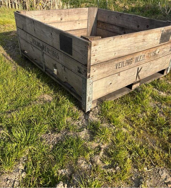 Houten moestuinbak, Tuin en Terras, Bloembakken en Plantenbakken, Gebruikt, 100 cm of meer, Vierkant, Ophalen of Verzenden