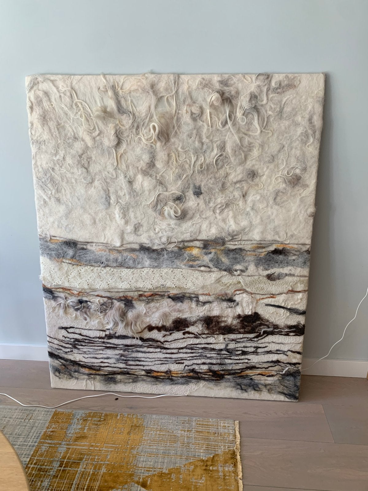 Uniek Viltkunstwerk 'Duinlandschap' van Annalies van Eerde, Ophalen of Verzenden