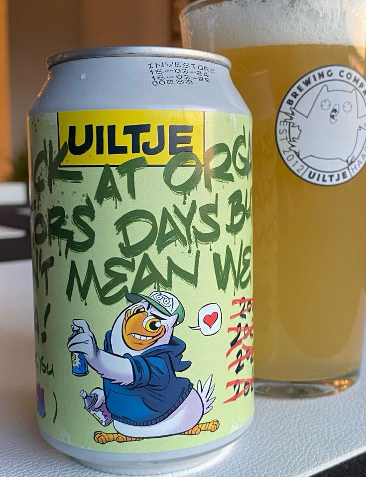 Leeg Blikje Uiltje Investor bier voor de Uiltje verzamelaars, Verzamelen, Biermerken, Ophalen of Verzenden, Gebruikt, Flesje(s)