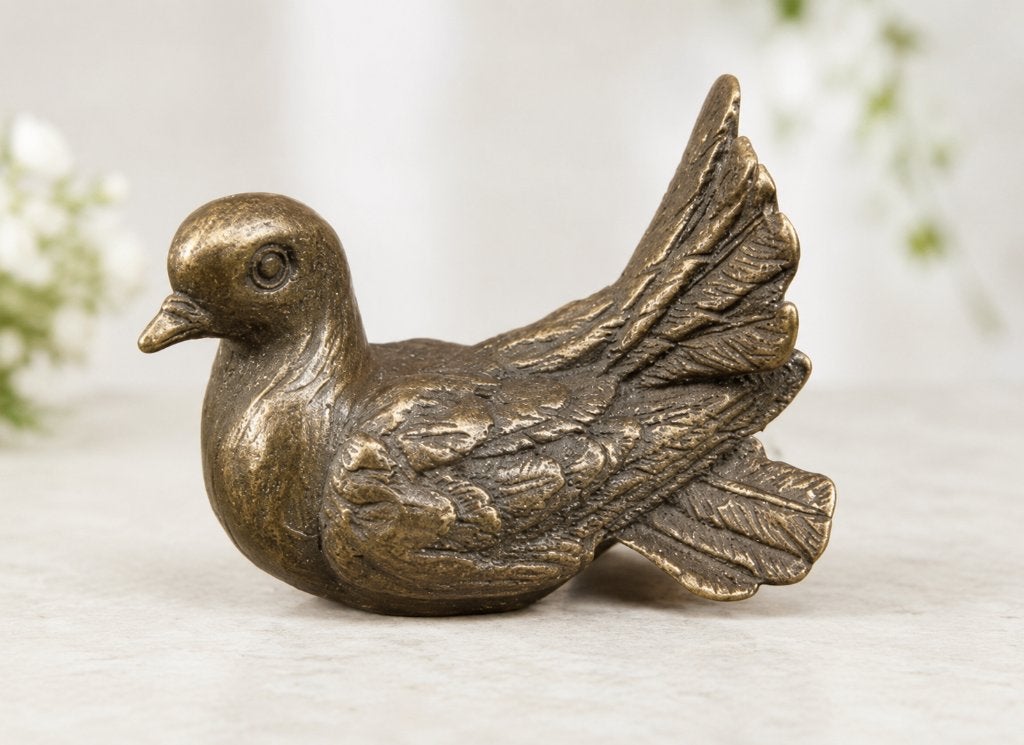 Mini urn Duif – Brons - Herdenkingsbeeld