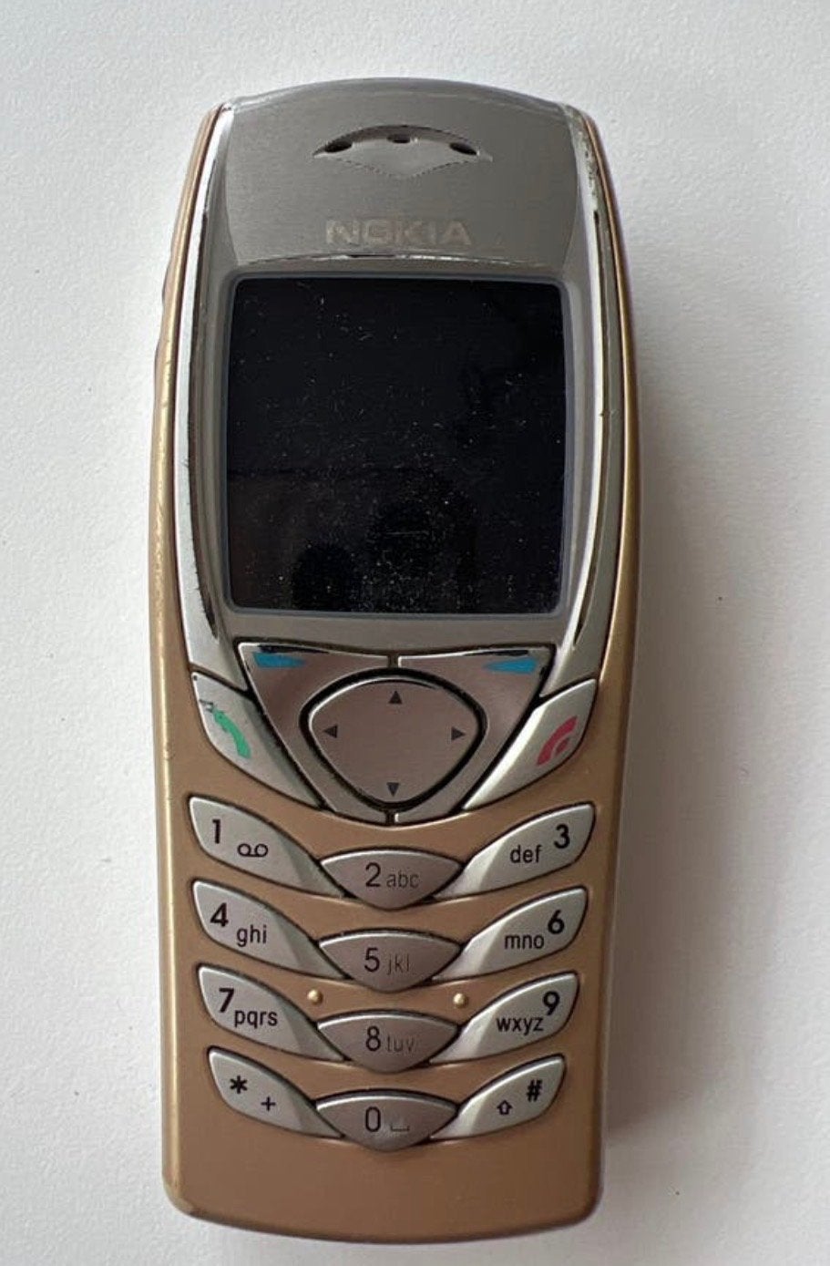 Nokia 6100 Klassieke Mobiele Telefoon Goud/Zilver, Gebruikt, Overige kleuren, Geen camera, Fysiek toetsenbord