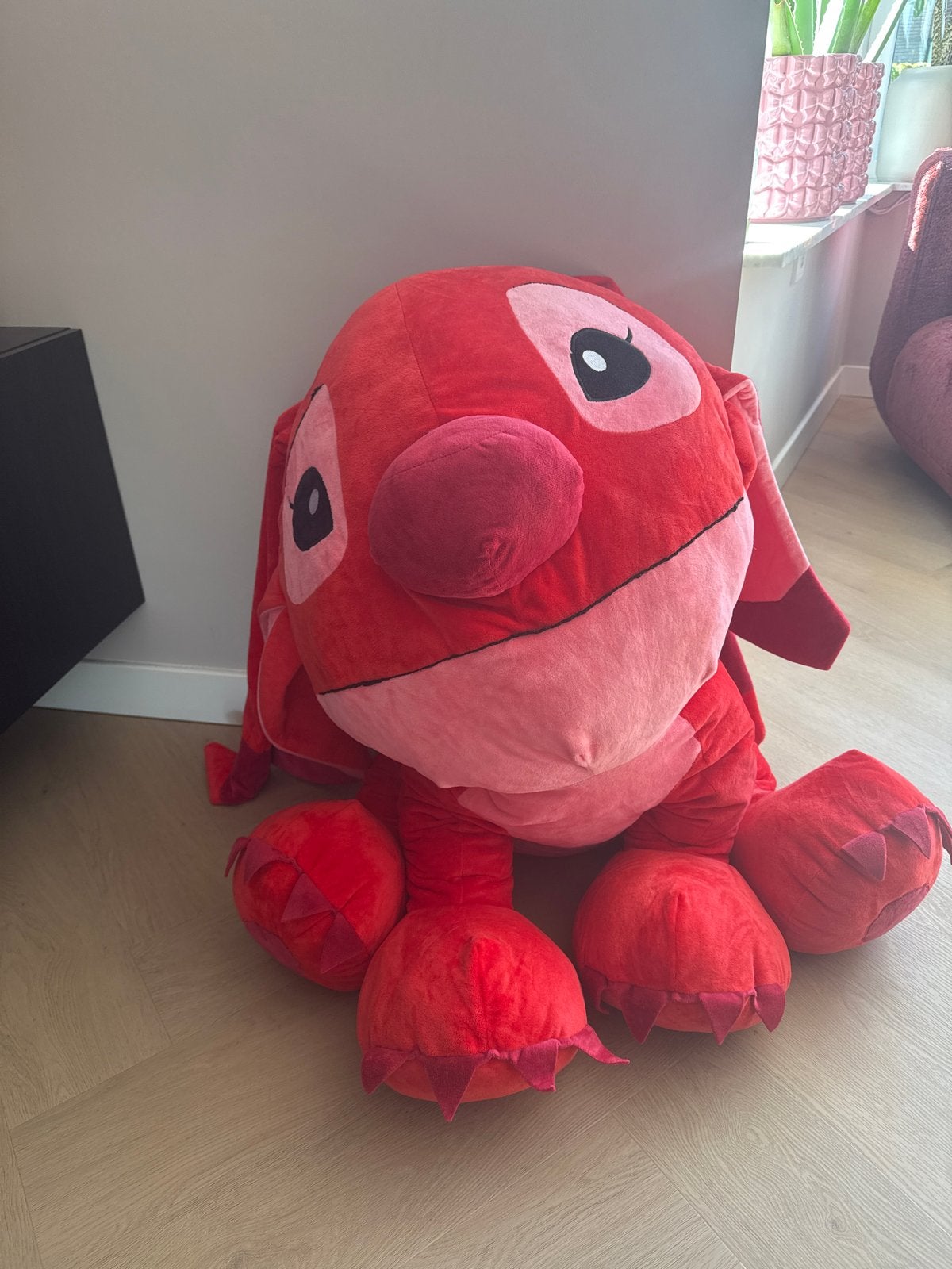 Grote rode Stitch knuffel - Disney Lilo & Stitch XXL, Disney, Overige typen, Ophalen of Verzenden, Zo goed als nieuw
