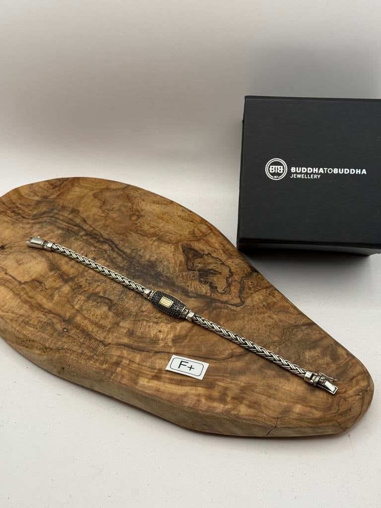 “KATJA XS BLACK SPINEL” buddha to buddha 22cm• Maat: F+, Ophalen of Verzenden, Zo goed als nieuw, Met edelsteen, Zilver