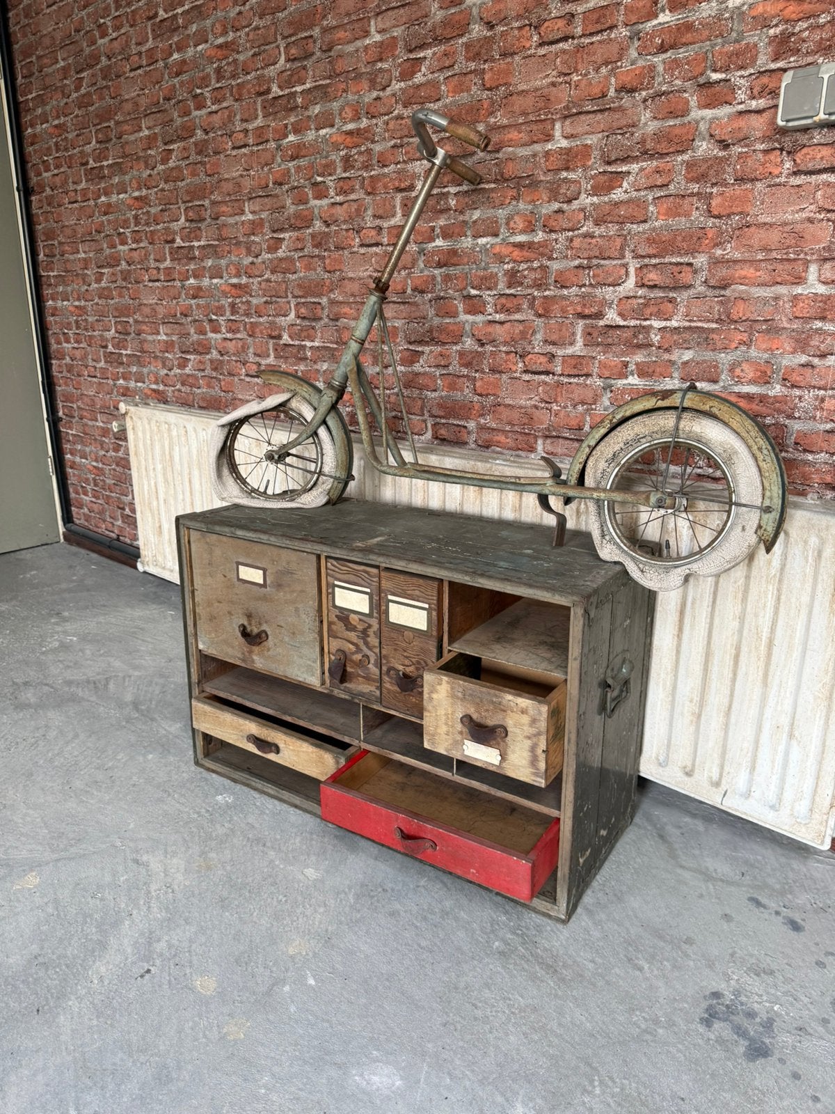 Handige opberg kast vintage old school, Ophalen, Gebruikt, Vintage old school