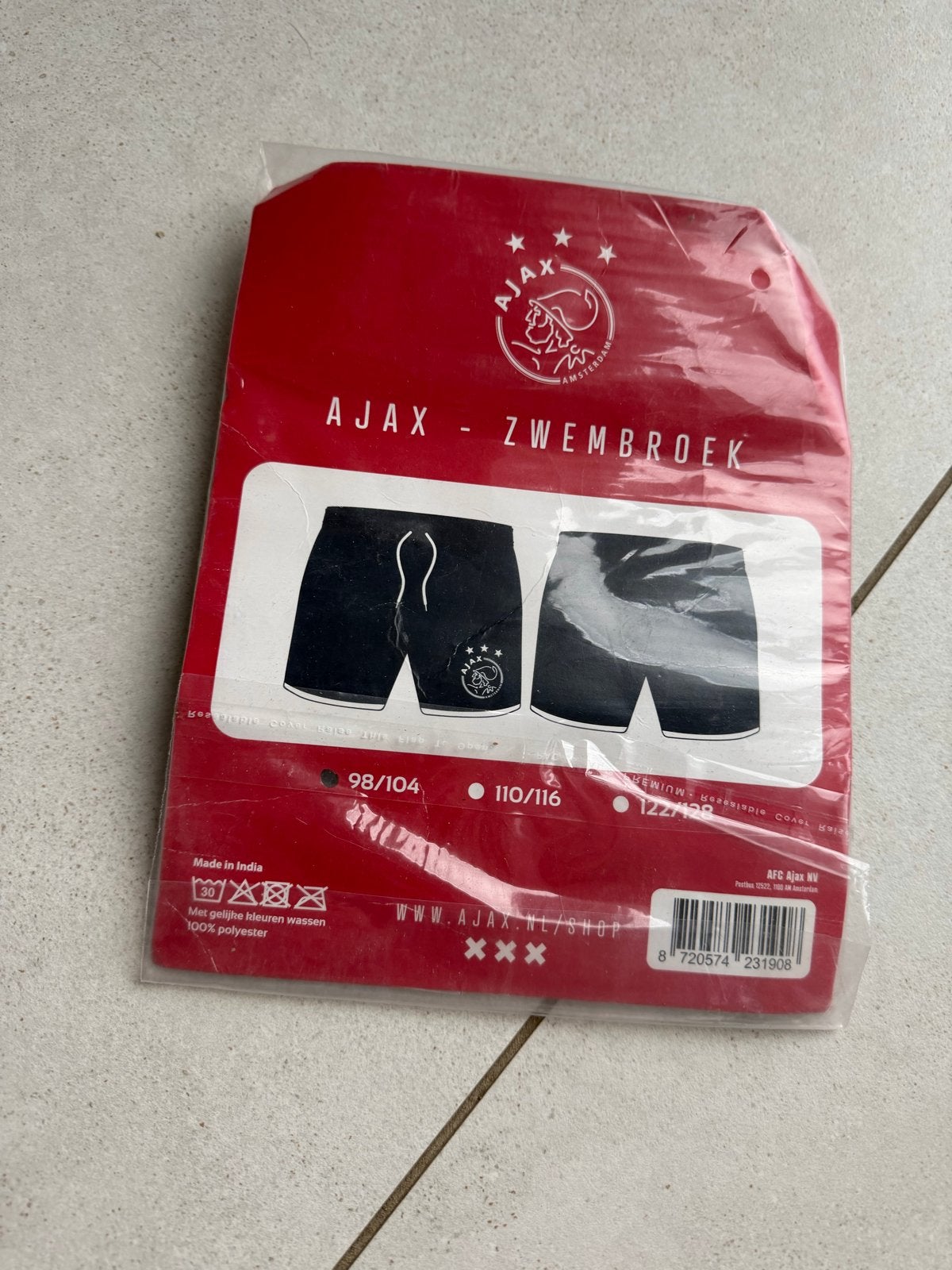 Nieuwe Ajax Zwembroek - Maat 98/104, Maat 98, Nieuw, Ophalen of Verzenden, Zwembroek
