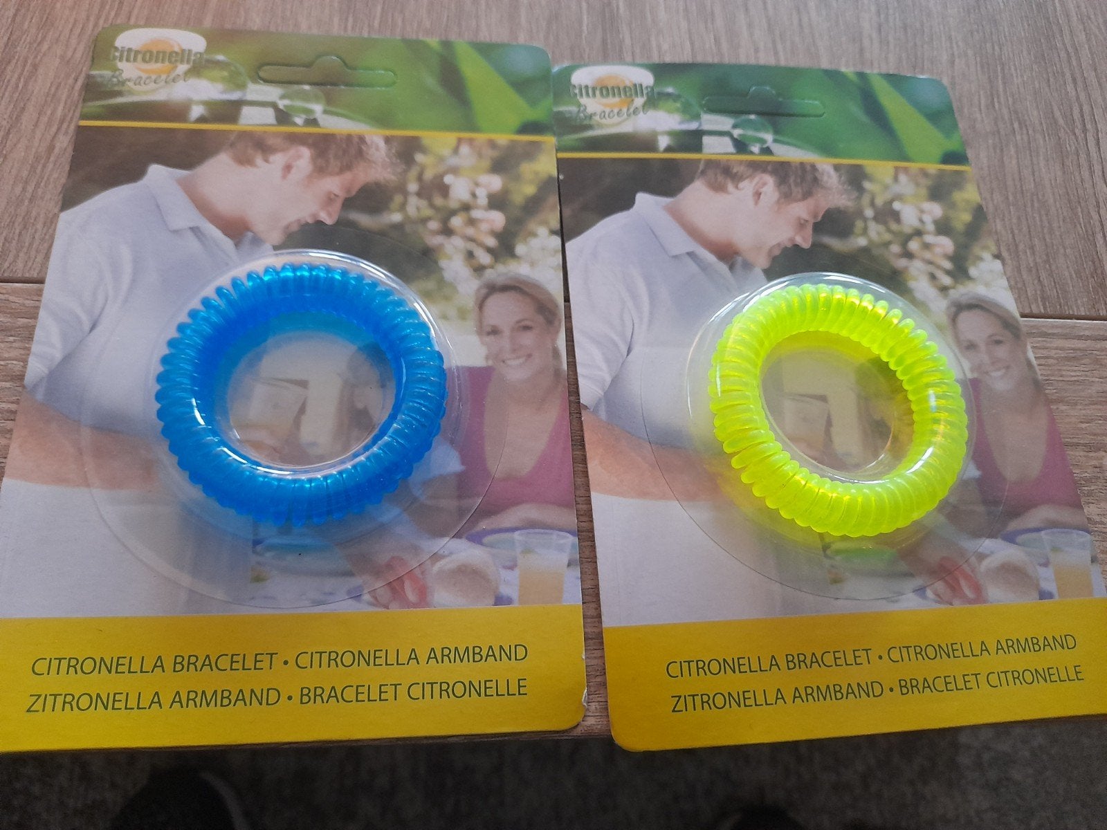 2 nieuwe citronella armbandjes, Sieraden, Tassen en Uiterlijk, Armbanden, Ophalen of Verzenden, Nieuw, Blauw, Kunststof of Plastic