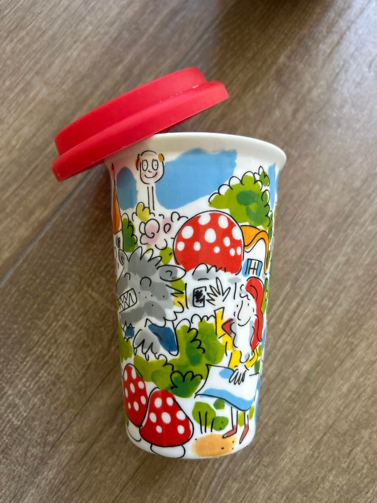 Nieuwe Efteling Blond Amsterdam to go mok met deksel, Ophalen, Nieuw, Gebruiksvoorwerp