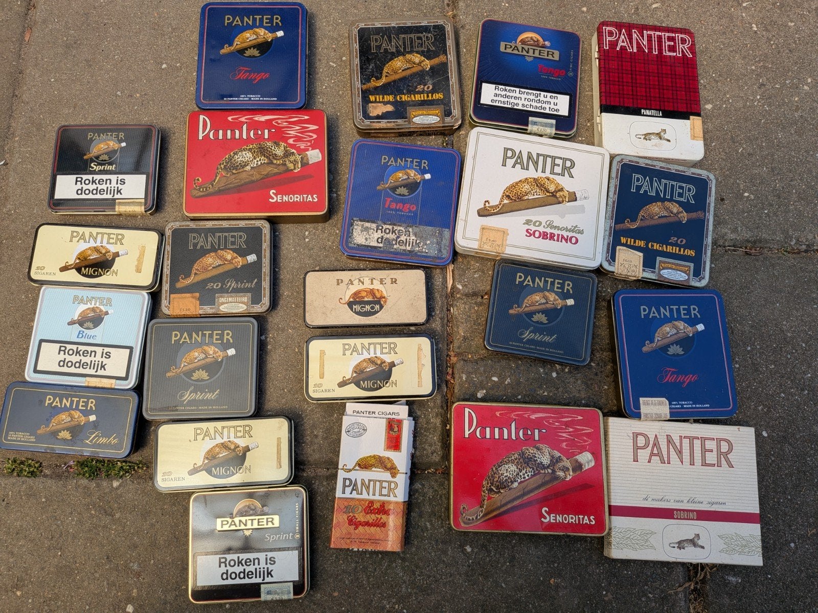 Diverse vintage Panter sigarendoosjes - per stuk, Ophalen of Verzenden, Gebruikt