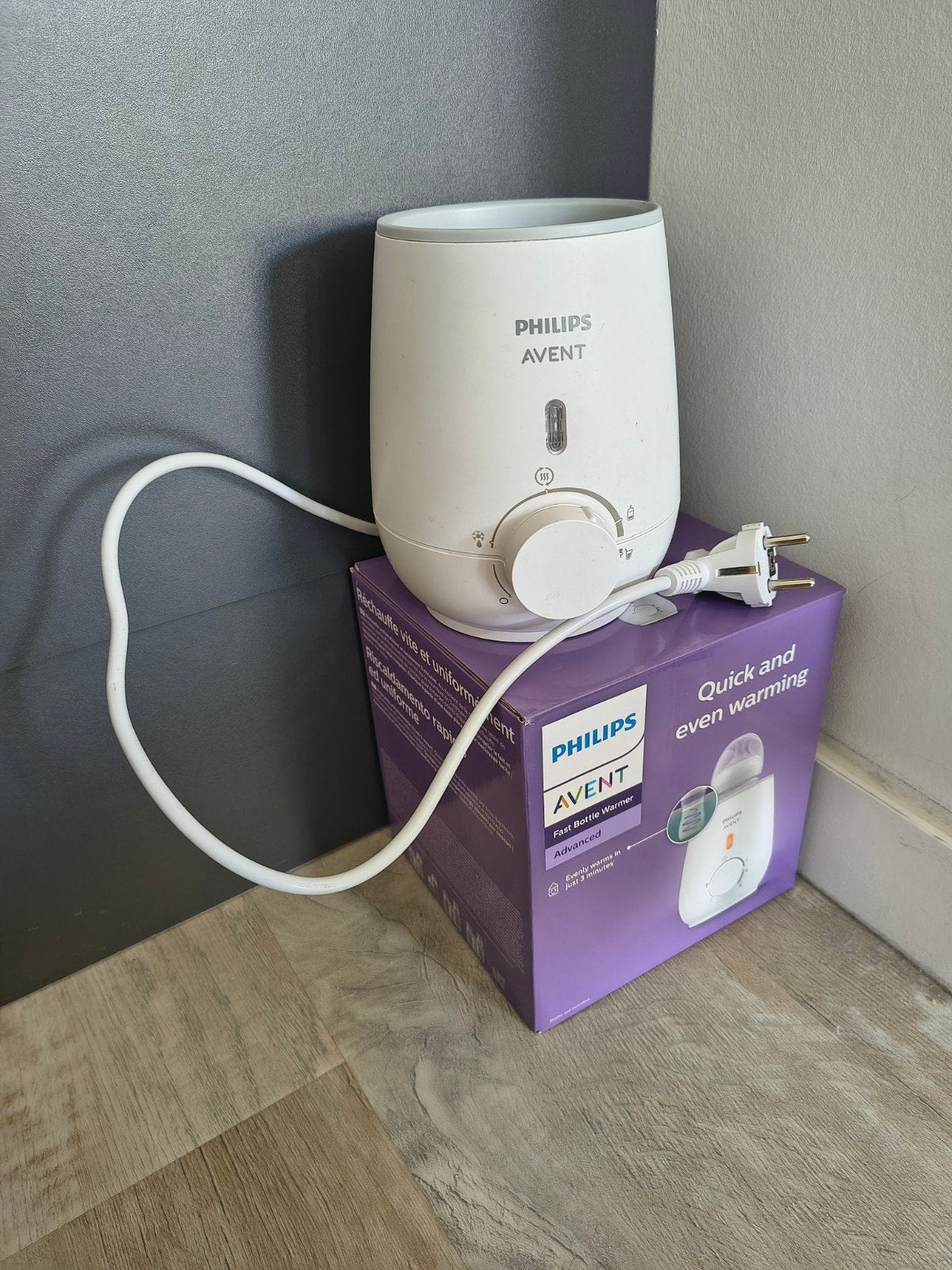 Philips Avent Flessenwarmer SCF355, Flessen- of potjesverwarmer, Zo goed als nieuw, Ontdooifunctie, Philips Avent
