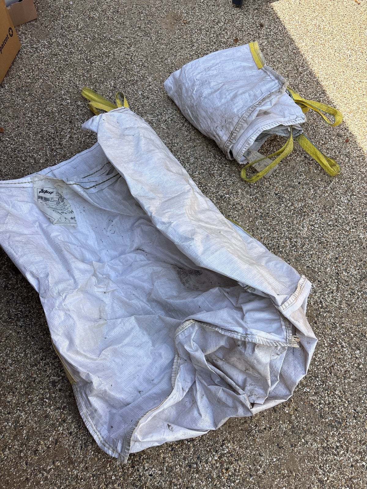 2 Grote Big Bags, Doe-het-zelf en Verbouw, Kratten en Dozen, Ophalen, Gebruikt, 100 cm of meer, Opvouwbaar