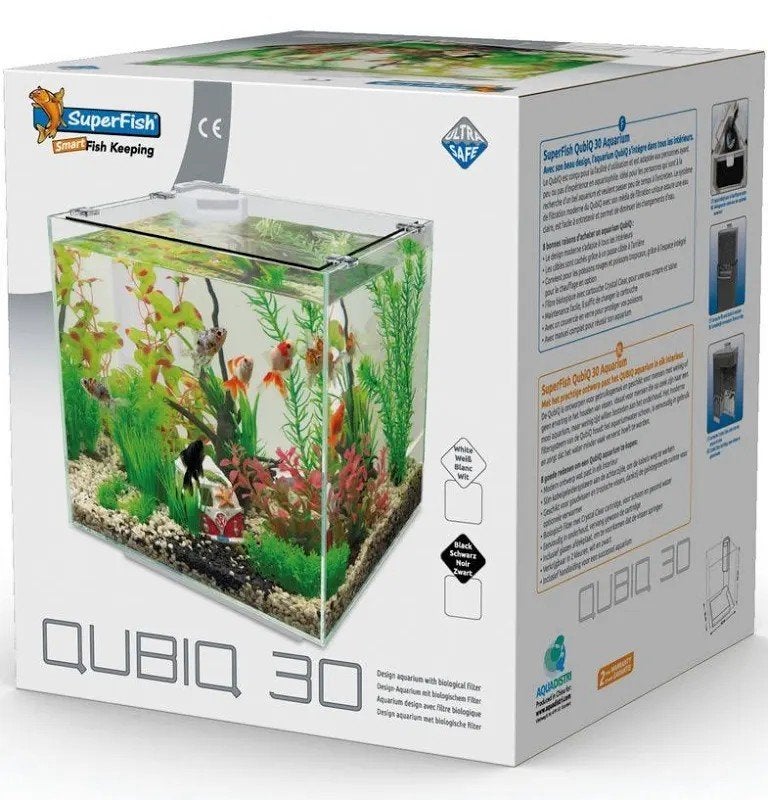 Superfish Aquarium Qubiq 30, Dieren en Toebehoren, Ophalen, Zo goed als nieuw, Leeg aquarium, Inclusief deksel