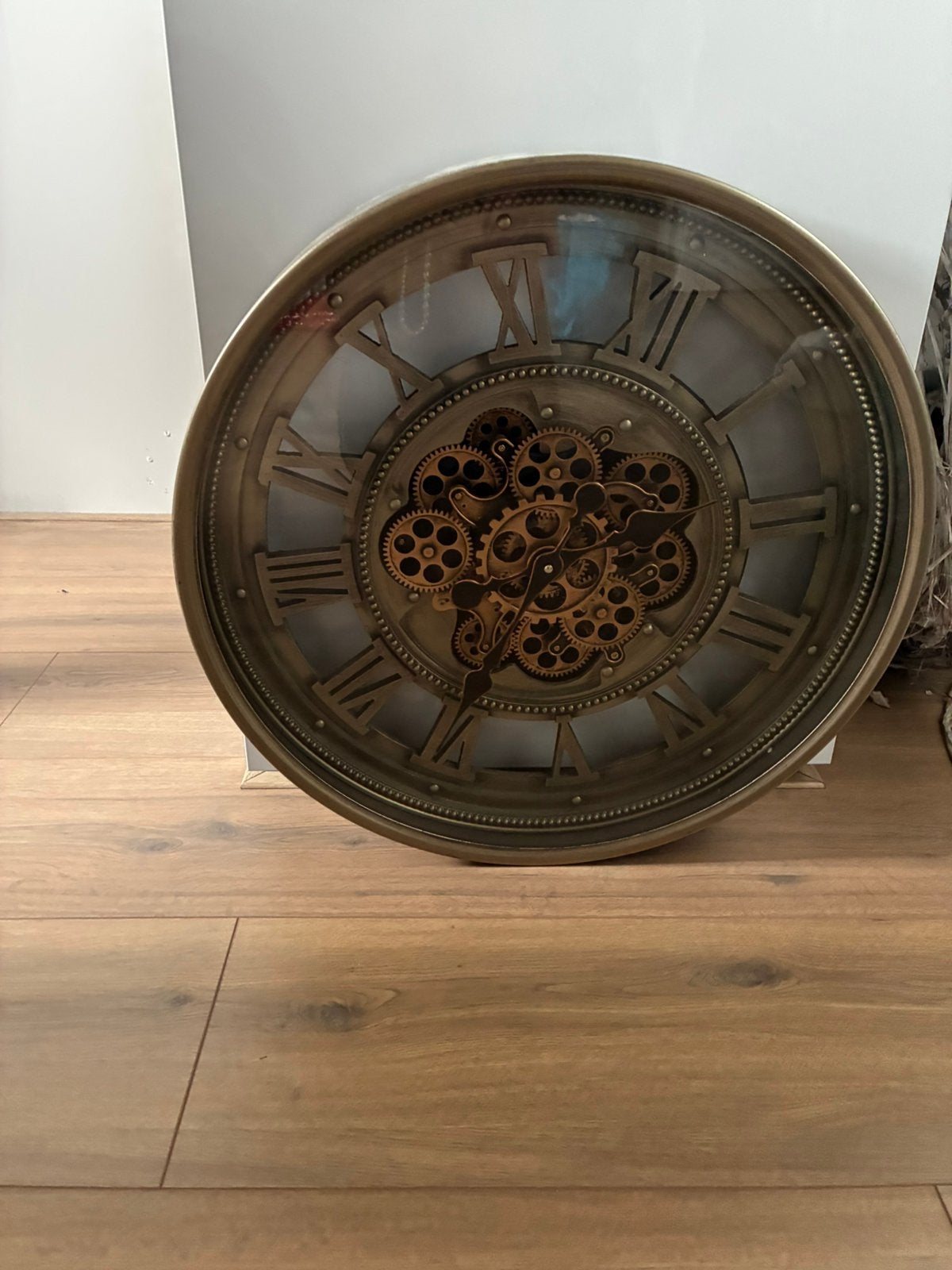 Grote stoere klok 60 cm doorsnede, Huis en Inrichting, Woonaccessoires | Klokken, Ophalen, Zo goed als nieuw, Wandklok