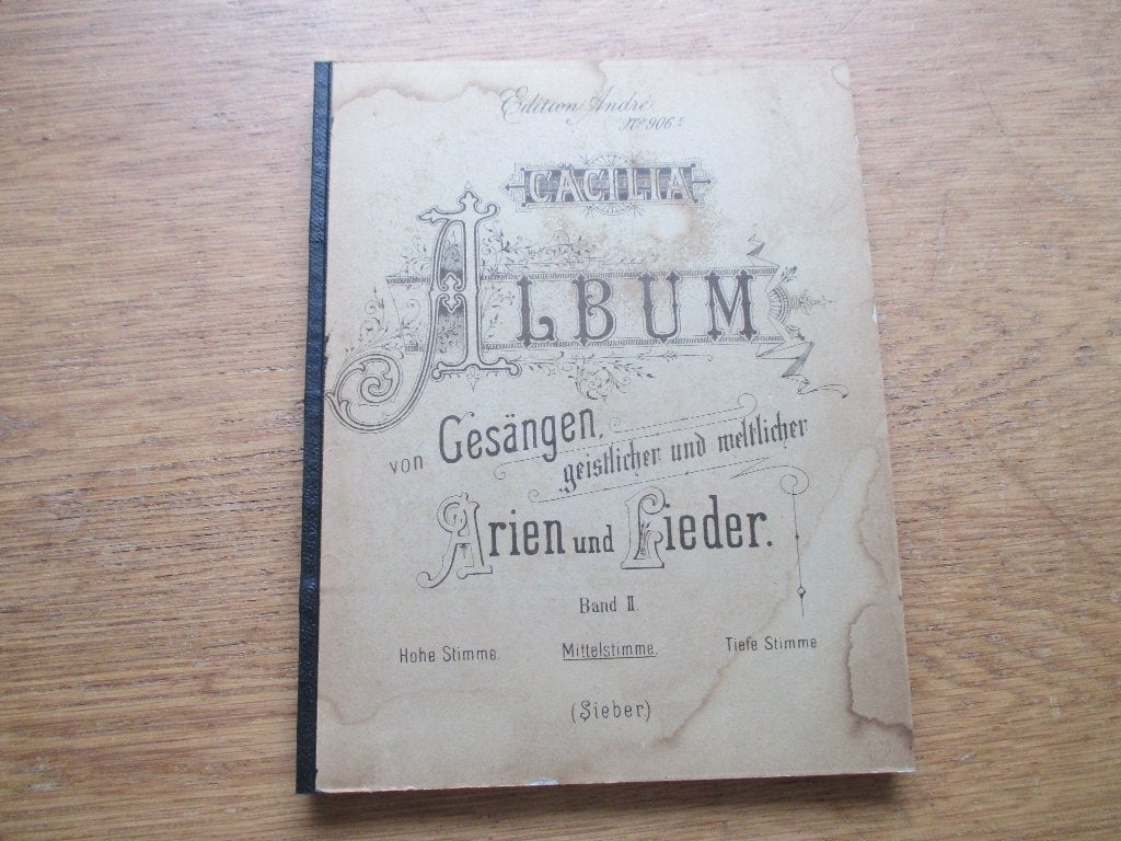 Caecilia Album: Geestelijke & Wereldlijke Ariën & Liederen, Muziek en Instrumenten, Bladmuziek, Zang, Gebruikt, Klassiek, Ophalen of Verzenden