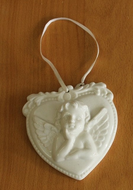 Hanger engel porselein - 9,5 x 8,5 cm - 103908, Ophalen of Verzenden, Zo goed als nieuw