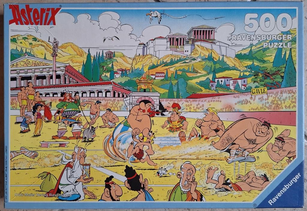 Asterix Ravensburger puzzel 500 stukjes Olympische Spelen, Ophalen of Verzenden, 500 t/m 1500 stukjes, Gebruikt, Legpuzzel