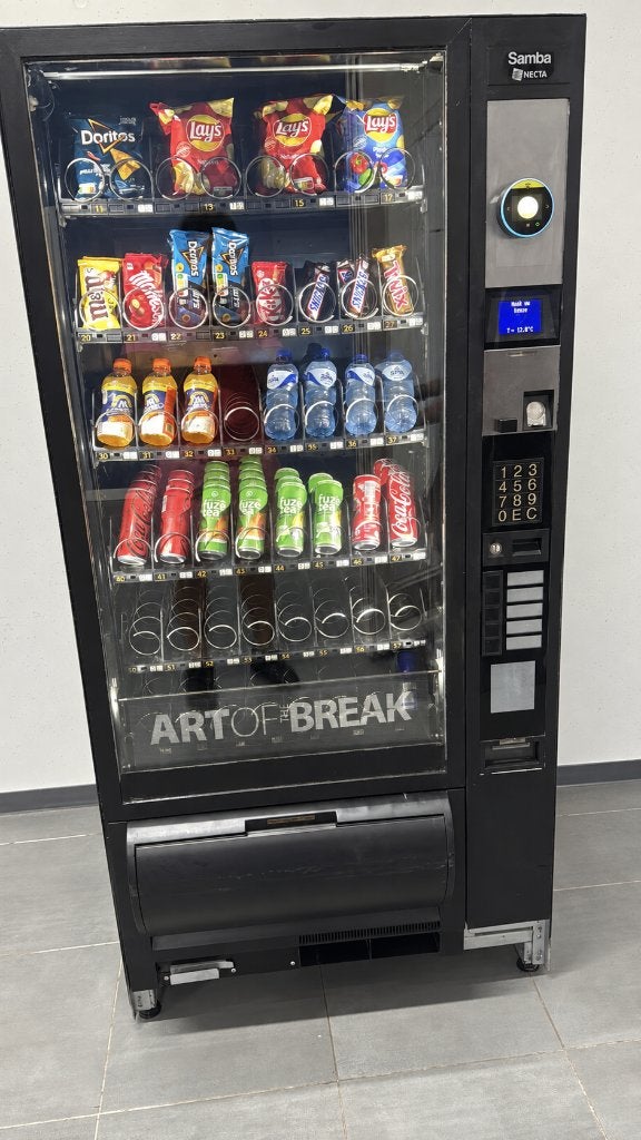 Necta Samba snack- en drankautomaat met muntwisselaar, Verzamelen, Ophalen of Verzenden, Zo goed als nieuw