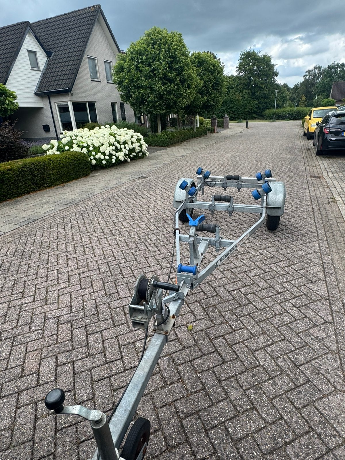 Boot trailer, Watersport en Boten, Boottrailers, Ophalen, Minder dan 1500 kg, Gebruikt, Kantelbaar