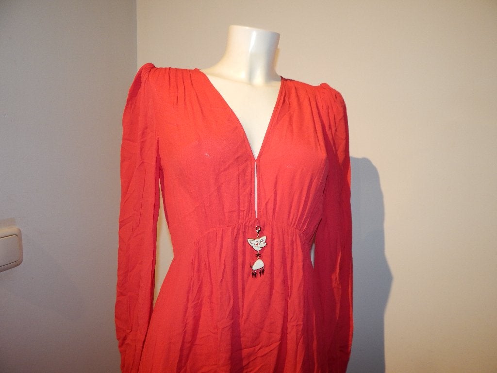 Elisabetta Franchi vuur rode japon goud kleur hanger merk S, Kleding | Dames, Zo goed als nieuw, Maat 36 (S), Elisabetta Franchi