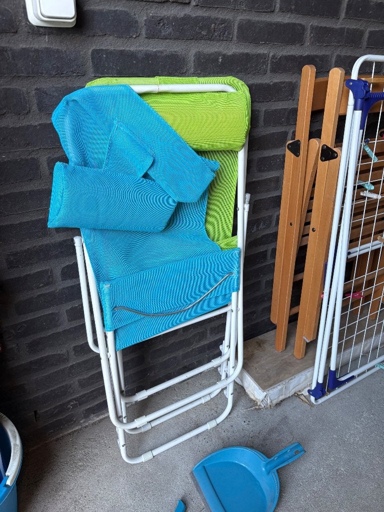 Kinderklapstoeltjes voor buiten 2x, Ophalen, Gebruikt