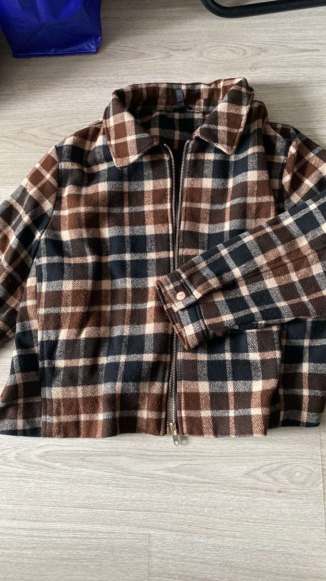 Jas h&m ruit maat XL bruin jasje tussenjas, Bruin, Maat 42/44 (L), Ophalen of Verzenden, Zo goed als nieuw