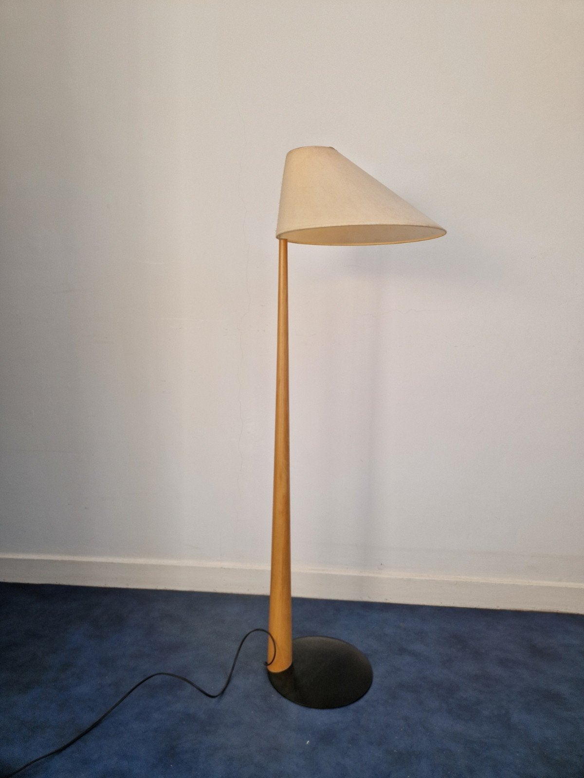 Vintage Design vloerlamp hout stijlvol natural Deens mid cen, Huis en Inrichting, Ophalen of Verzenden, 150 tot 200 cm