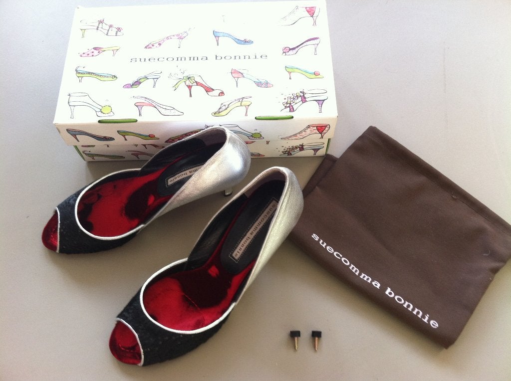 Suecomma Bonnie zilveren pumps - 38, Pumps, Zwart, Nieuw, Ophalen of Verzenden