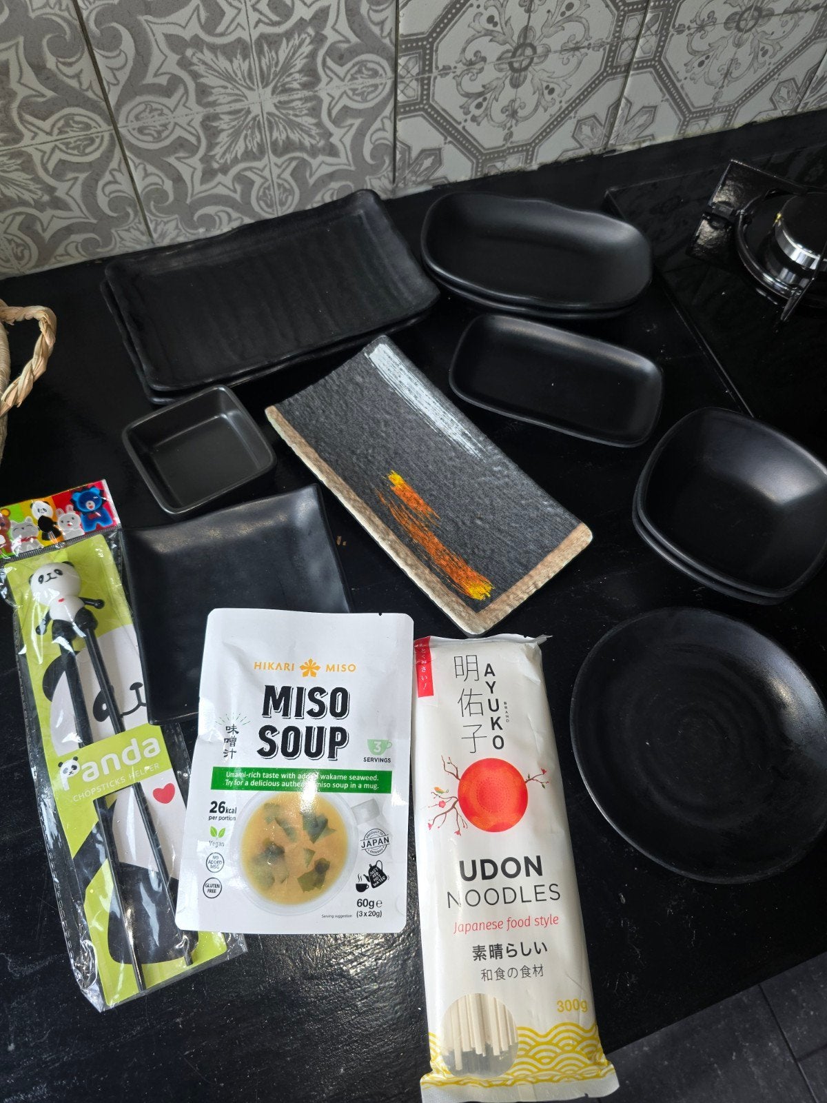 Sushi set compleet met tafelloper € 5,-, Ophalen of Verzenden, Zo goed als nieuw