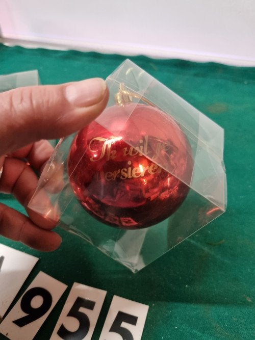 kerstballen met opschrift engel/ versieren [a955], Ophalen of Verzenden