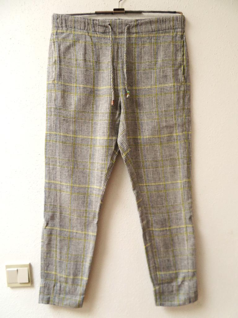 K27 LANIUS comfort broek hennep katoen grijs ruit maat 38, Kleding | Dames, Maat 38/40 (M), Lanius, Ophalen of Verzenden, Zo goed als nieuw