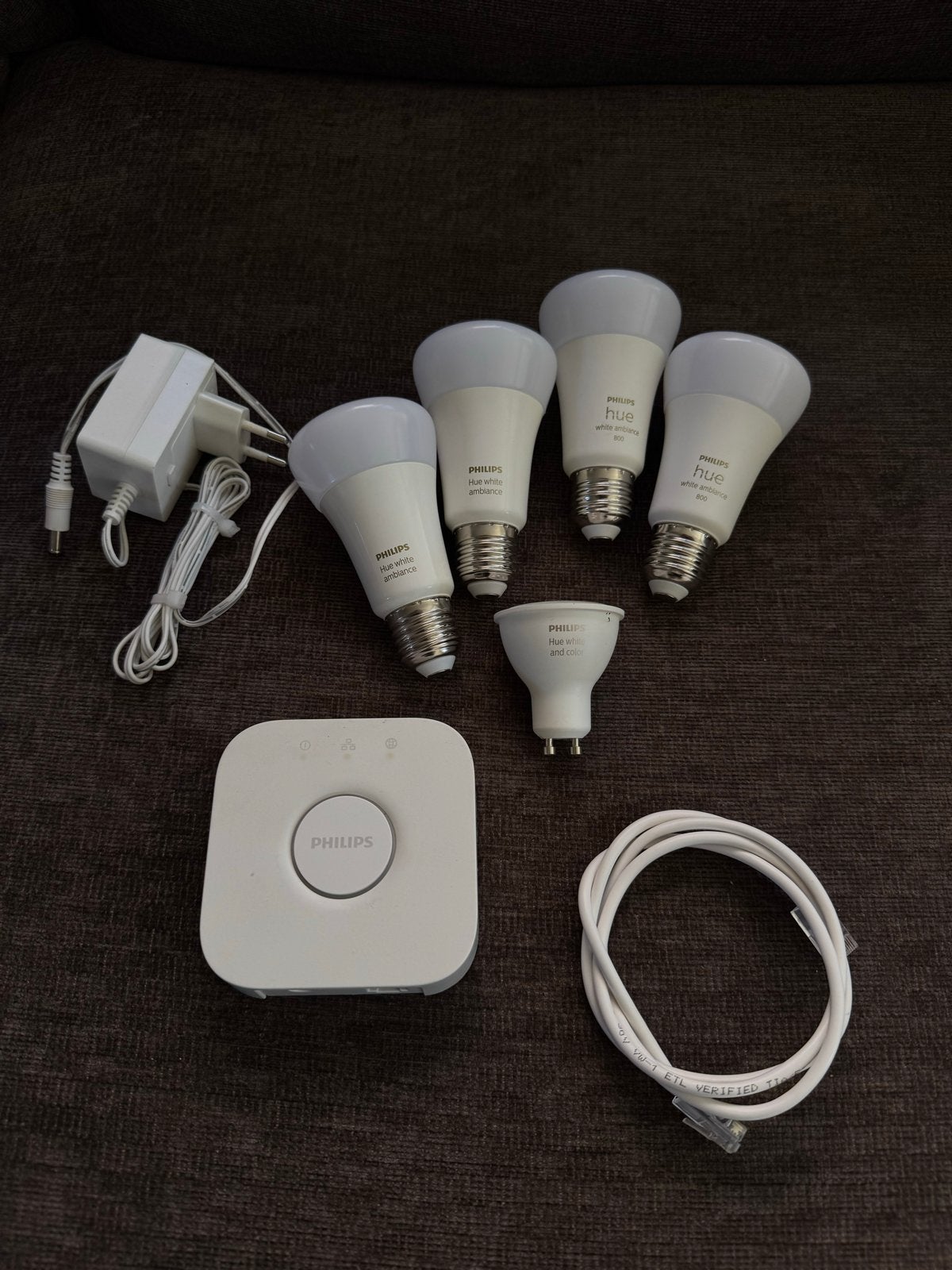 Philips Hue White Ambiance Starter Kit + GU10 Color, Ophalen, Philips Hue, Instelbaar wit, E27 (groot)